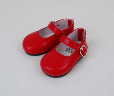 Simple Mary Jane Shoes - Cherry Red
