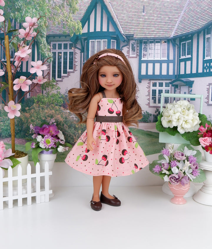 Chocolate Cherries - dress with shoes for Ruby Red Fashion Friends doll