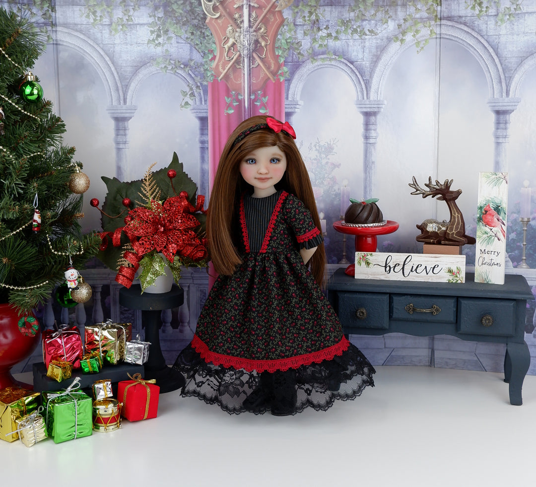 Christmas at Midnight - dress with boots for Ruby Red Fashion Friends doll