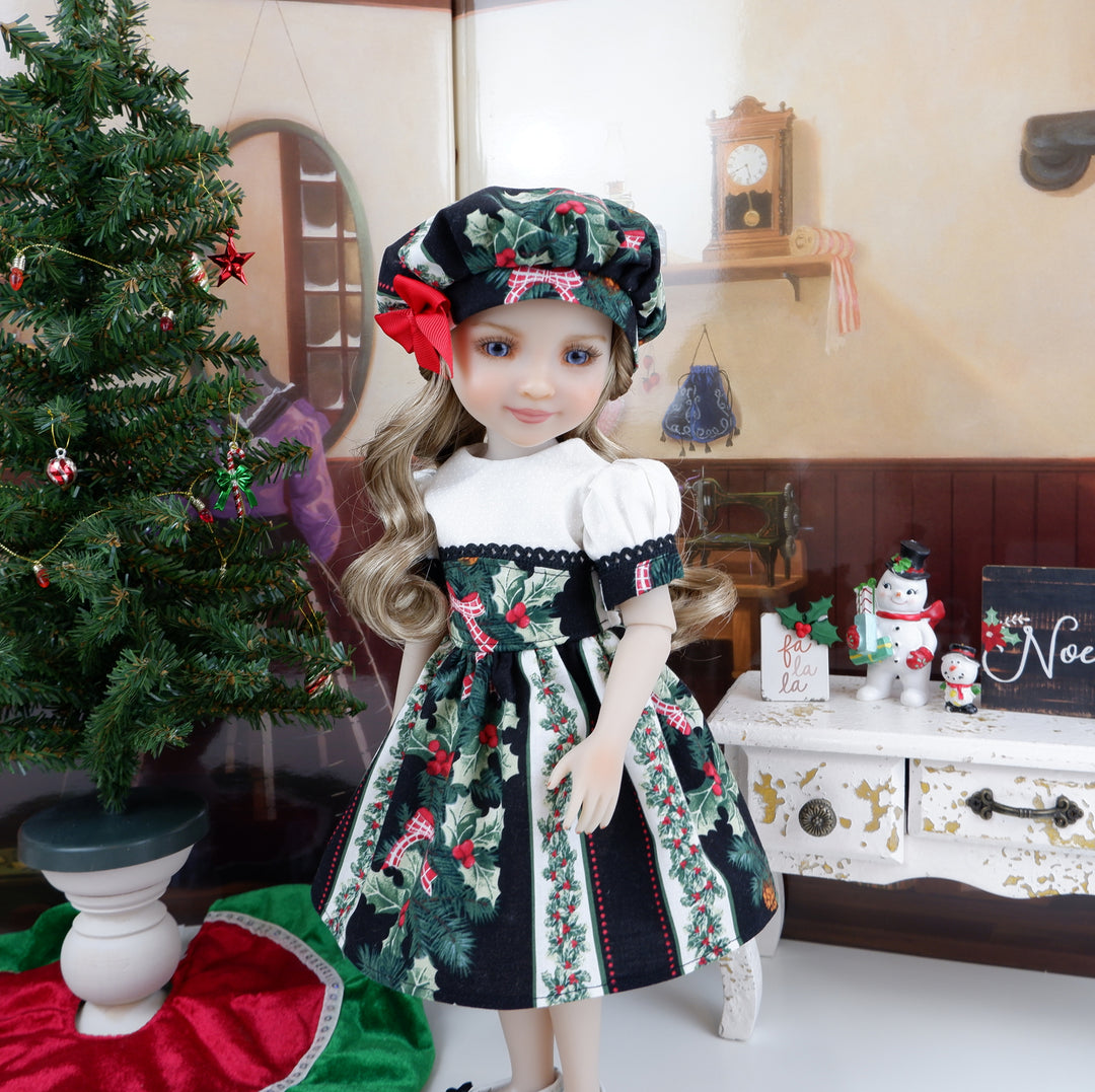 Christmas Bough - dress with shoes for Ruby Red Fashion Friends doll