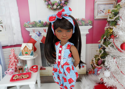 Christmas Cocoa - romper with boots for Ruby Red Fashion Friends doll