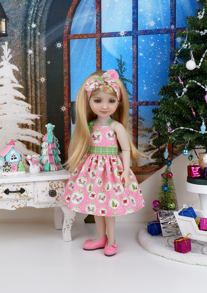Christmas Delivery - dress with shoes for Ruby Red Fashion Friends doll