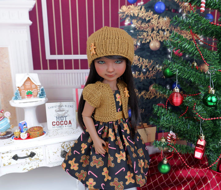 Christmas Goodies - dress and sweater set with boots for Ruby Red Fashion Friends doll