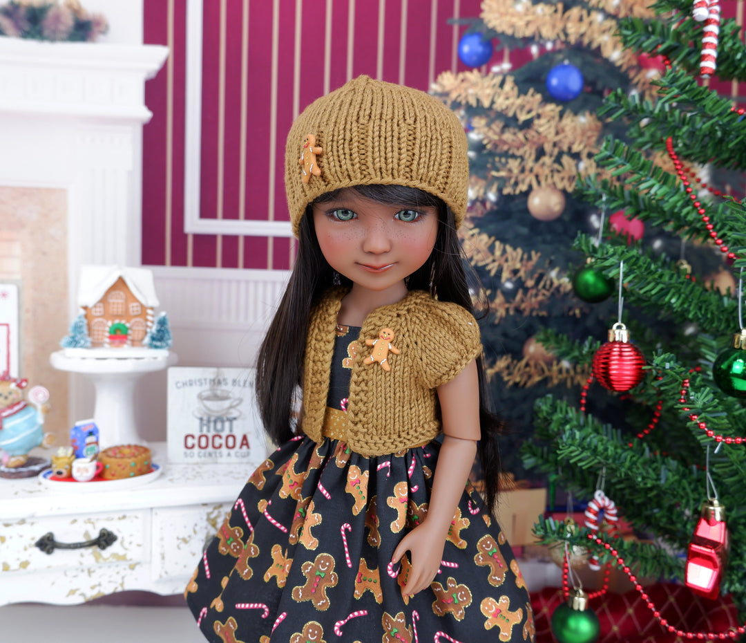 Christmas Goodies - dress and sweater set with boots for Ruby Red Fashion Friends doll