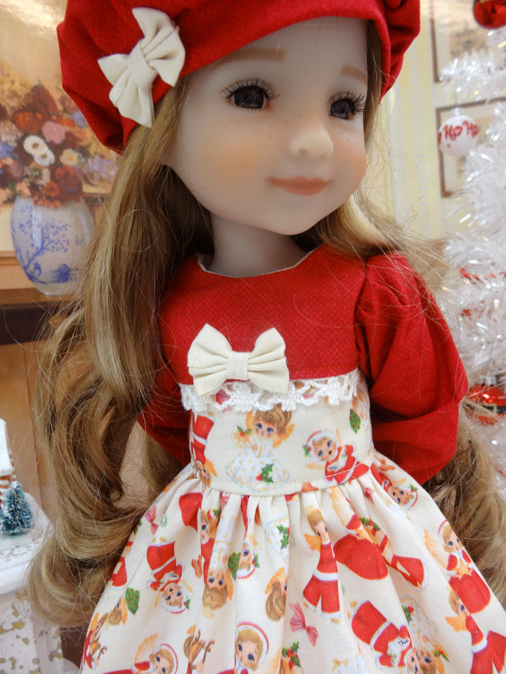 Christmas Pageant - dress ensemble with shoes for Ruby Red Fashion Friends doll