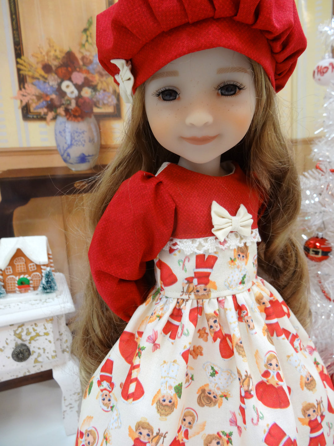 Christmas Pageant - dress ensemble with shoes for Ruby Red Fashion Friends doll