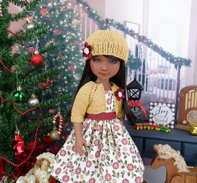 Christmas Splendor - dress and sweater set with shoes for Ruby Red Fashion Friends doll