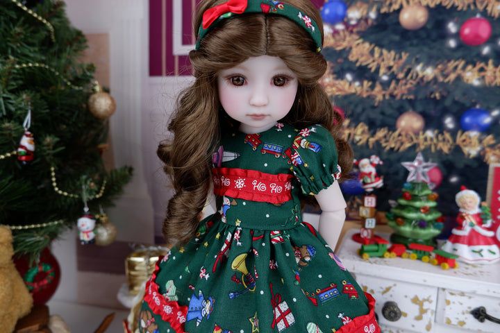 Christmas Toys - dress with shoes for Ruby Red Fashion Friends doll