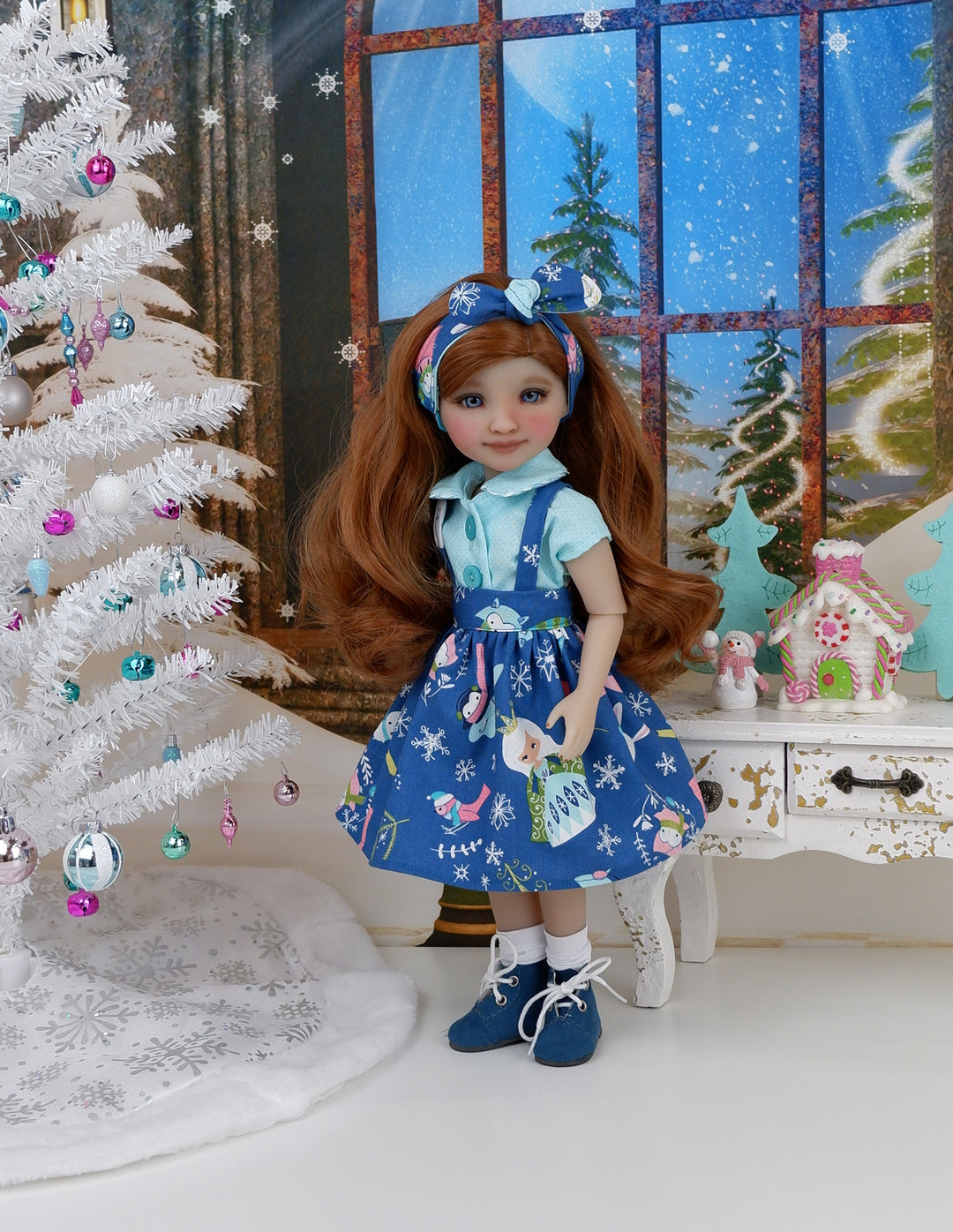 Christmas Wonderland - blouse & jumper with boots for Ruby Red Fashion Friends doll