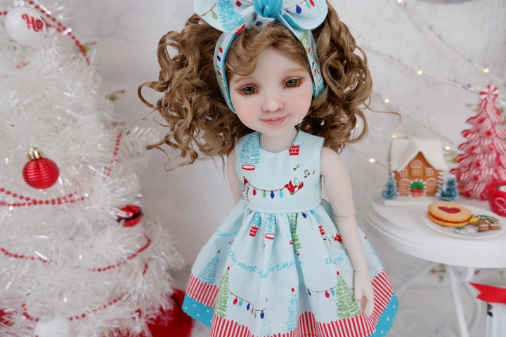 Christmastime - dress with boots for Ruby Red Fashion Friends doll