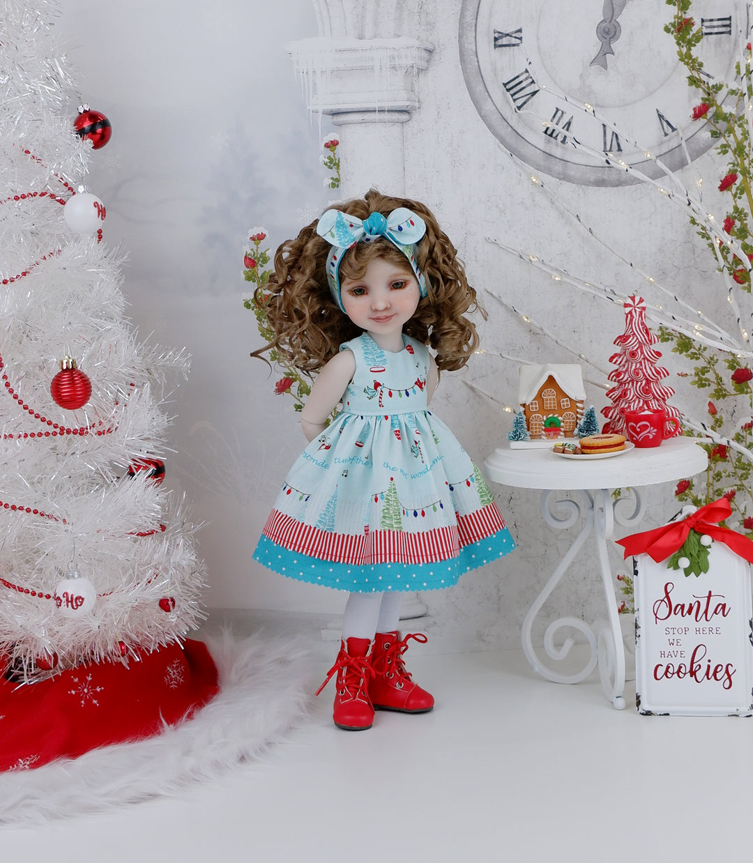 Christmastime - dress with boots for Ruby Red Fashion Friends doll