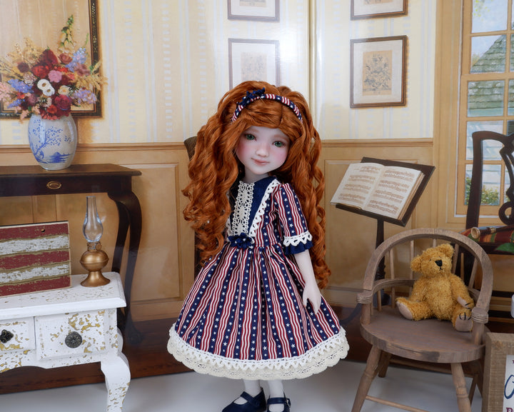 Colonial Patriot - dress with shoes for Ruby Red Fashion Friends doll