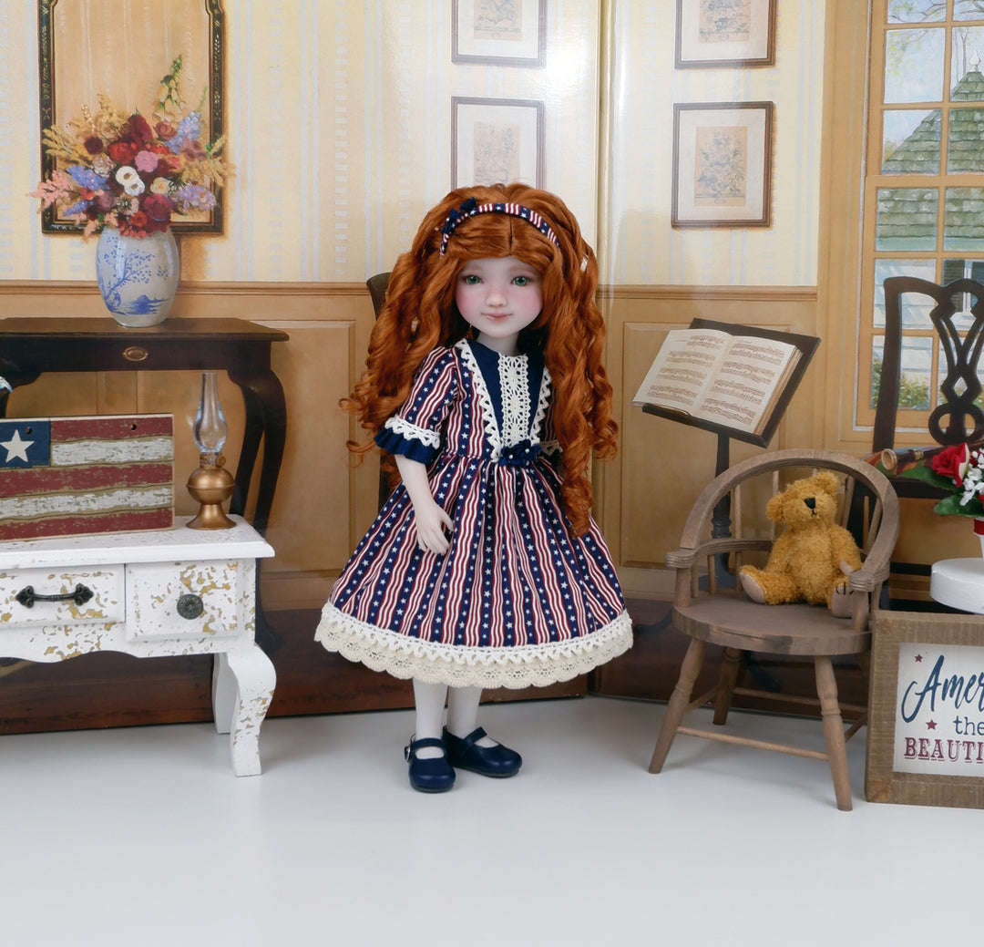Colonial Patriot - dress with shoes for Ruby Red Fashion Friends doll