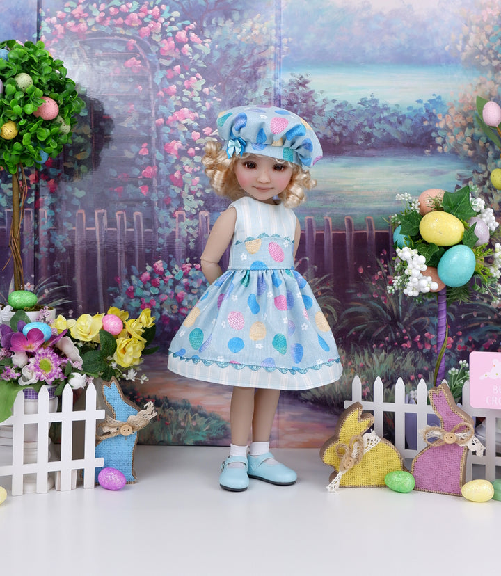 Coloring Eggs - dress and shoes for Ruby Red Fashion Friends doll