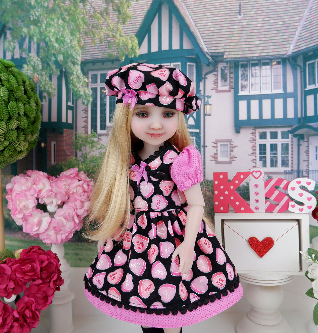 Conversation Hearts - dress with shoes for Ruby Red Fashion Friends doll
