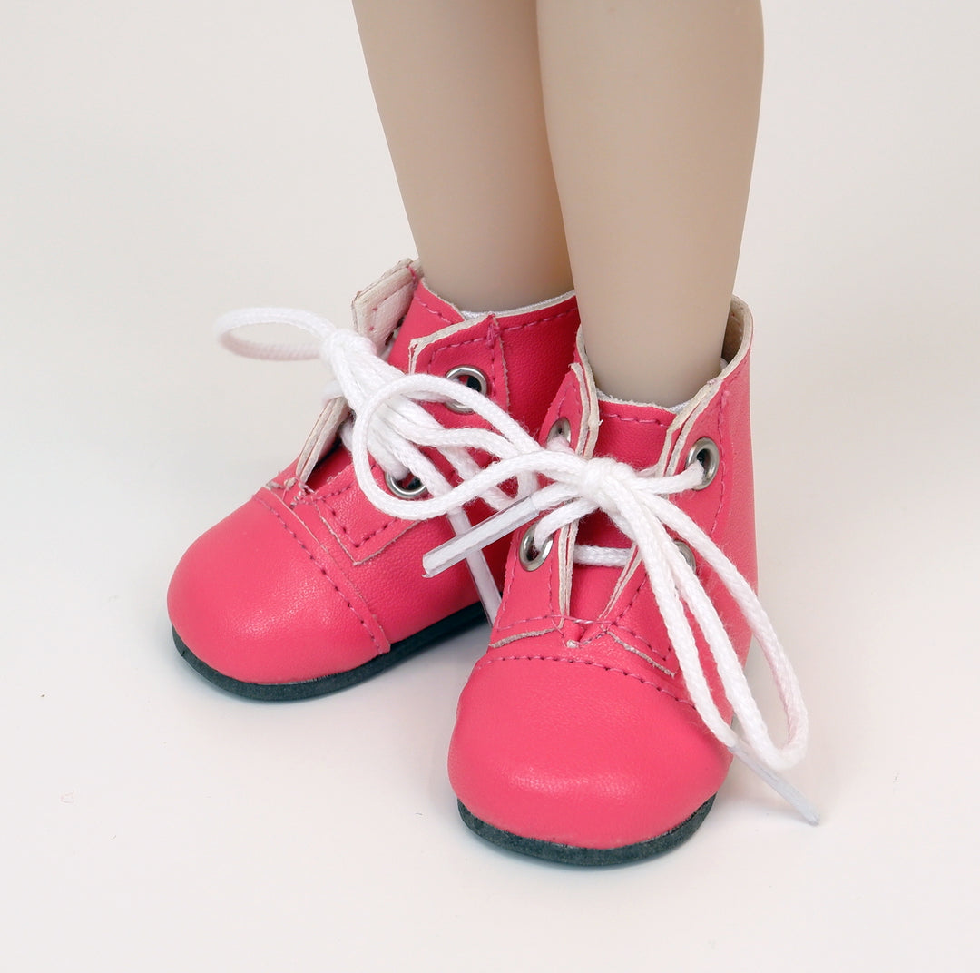 FACTORY SECONDS Ankle Lace Up Boots - Coral