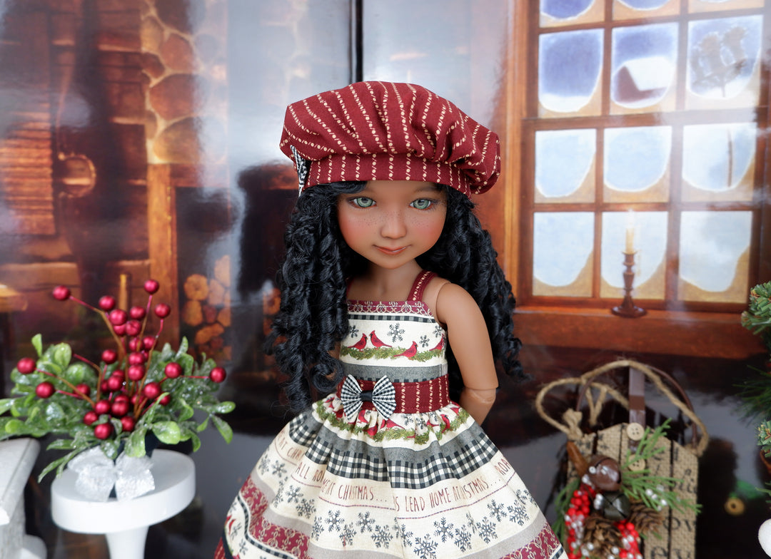 Country Cardinals - dress with shoes for Ruby Red Fashion Friends doll