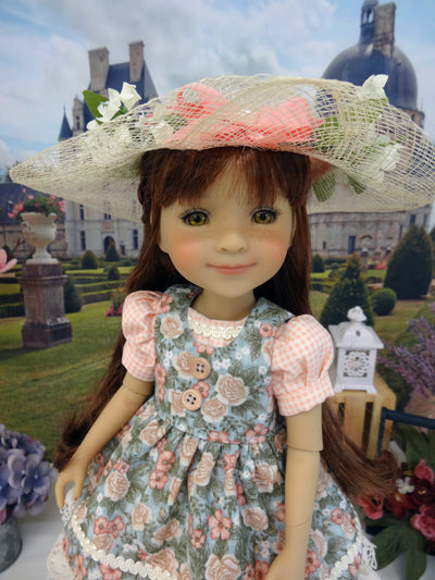 Country Rose  - dress & pinafore for Ruby Red Fashion Friends doll