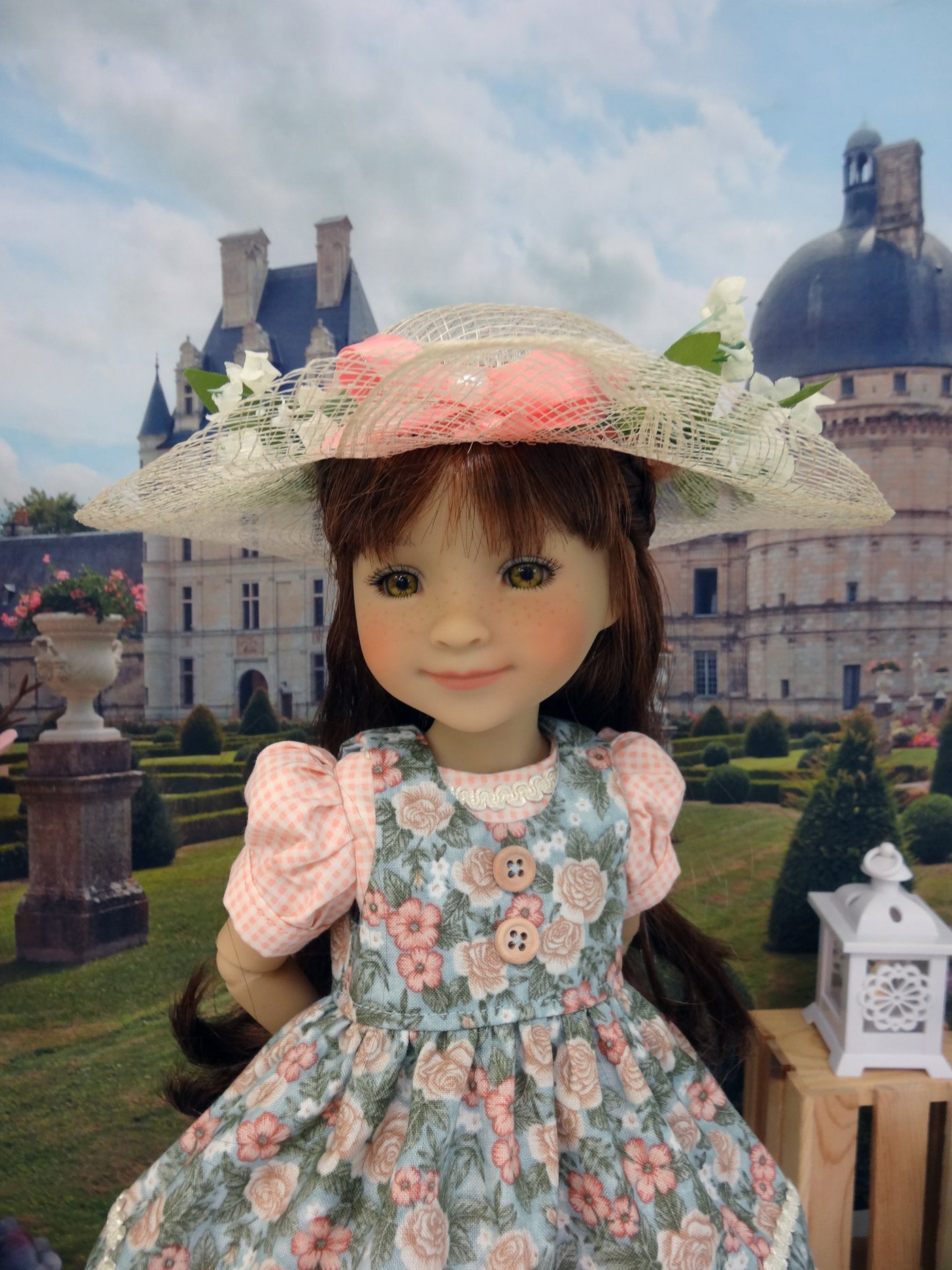 Country Rose  - dress & pinafore for Ruby Red Fashion Friends doll