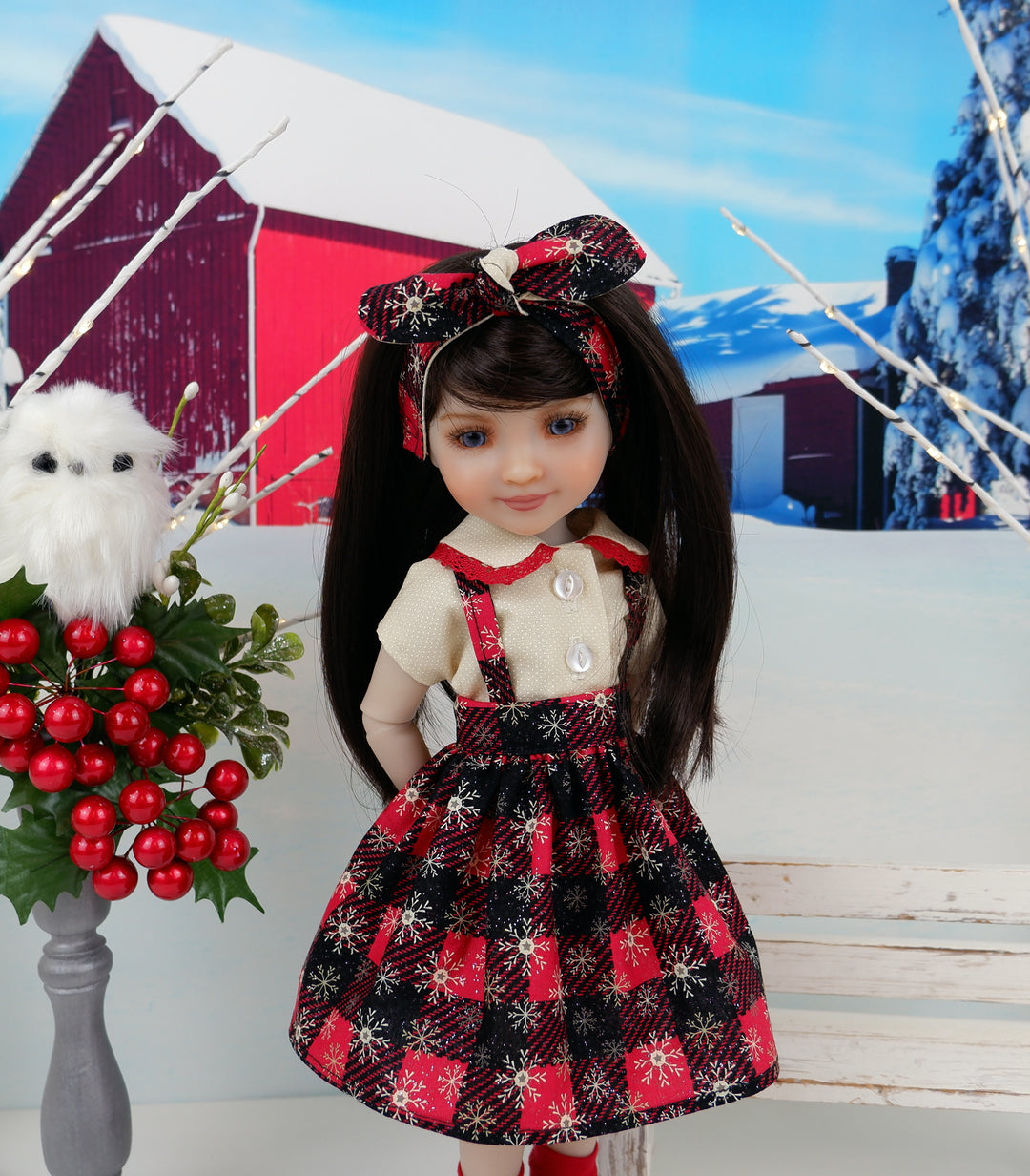 Country Snowflakes - blouse & jumper with boots for Ruby Red Fashion Friends doll