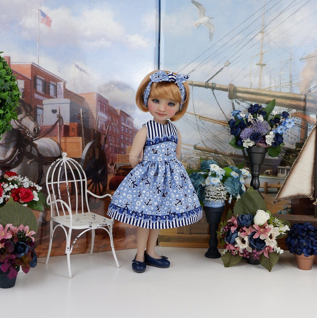 Cracker Jack Sailor - dress and shoes for Ruby Red Fashion Friends doll