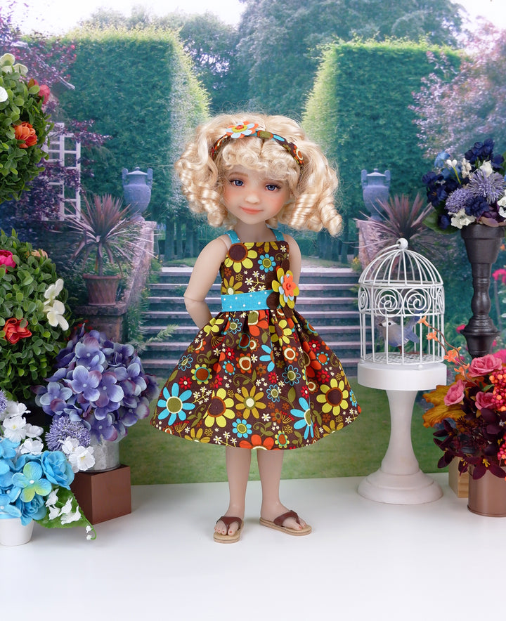 Crazy Daisies - dress with shoes for Ruby Red Fashion Friends doll