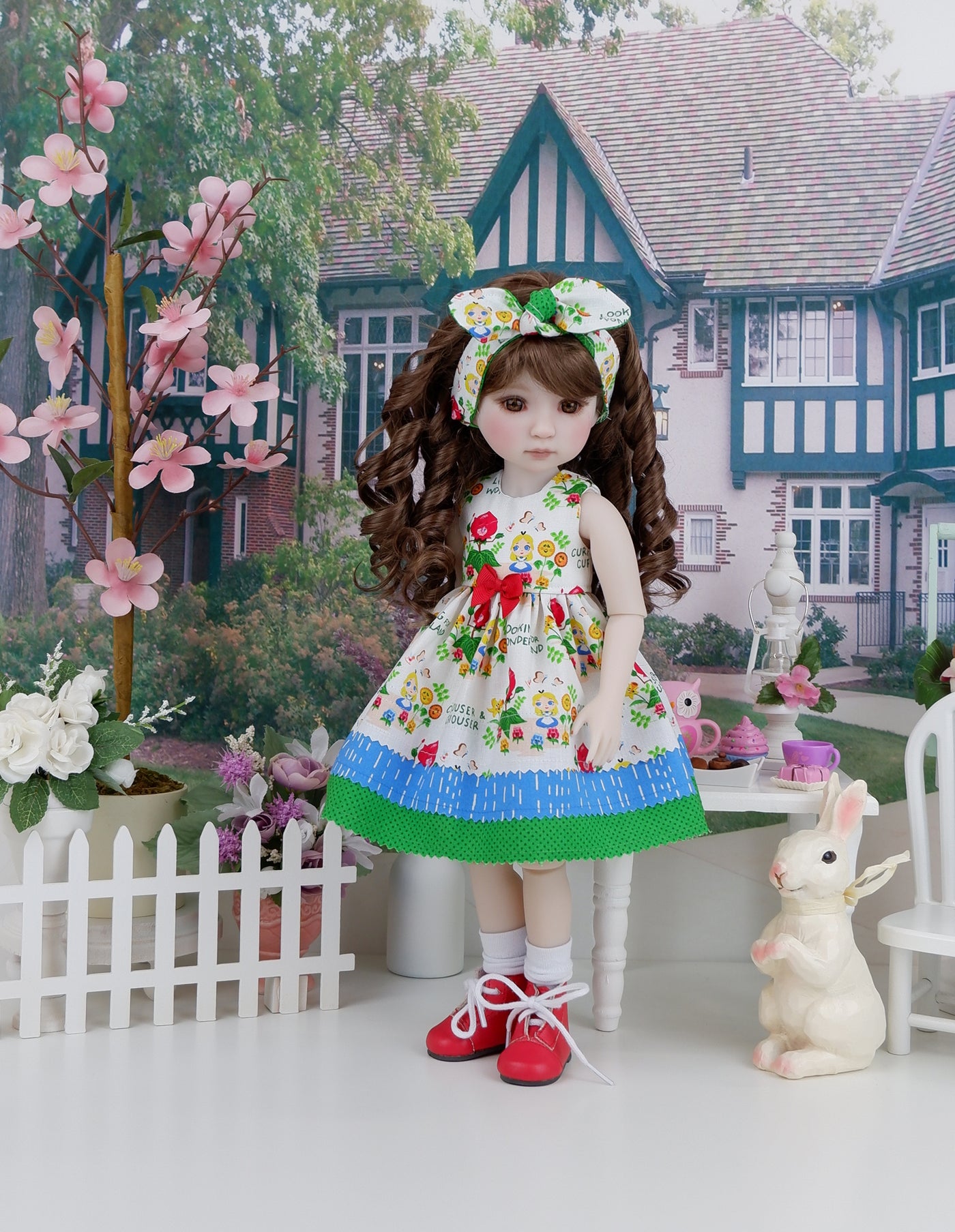 Curious Garden - dress with boots for Ruby Red Fashion Friends doll