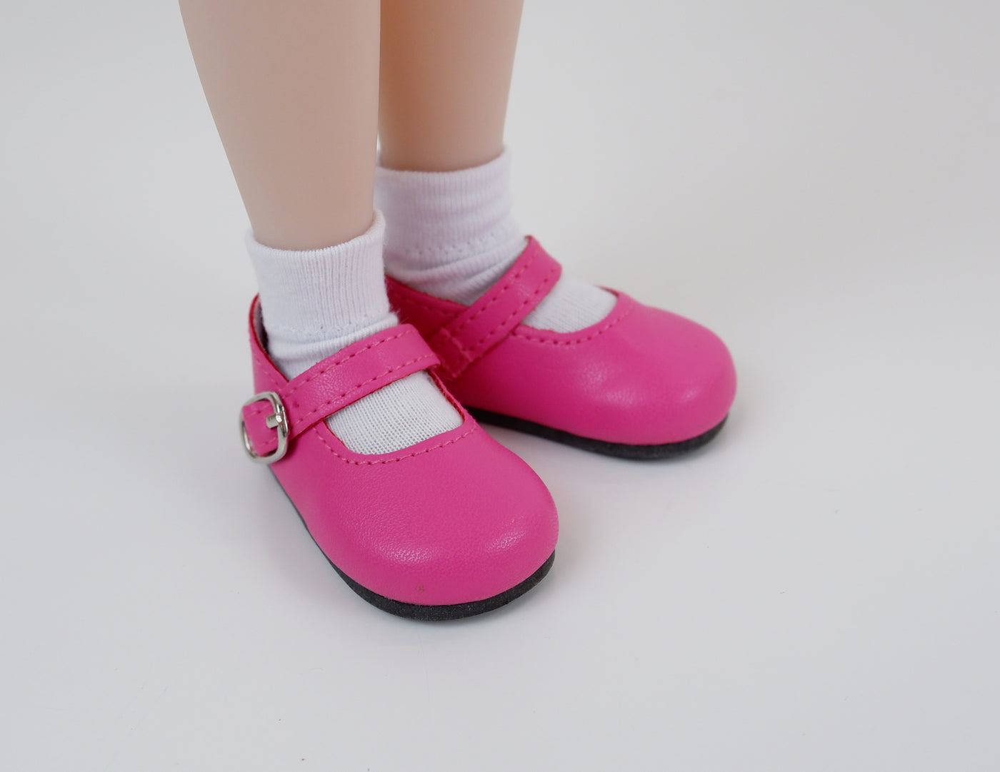 Simple Mary Jane Shoes - Dark Pink