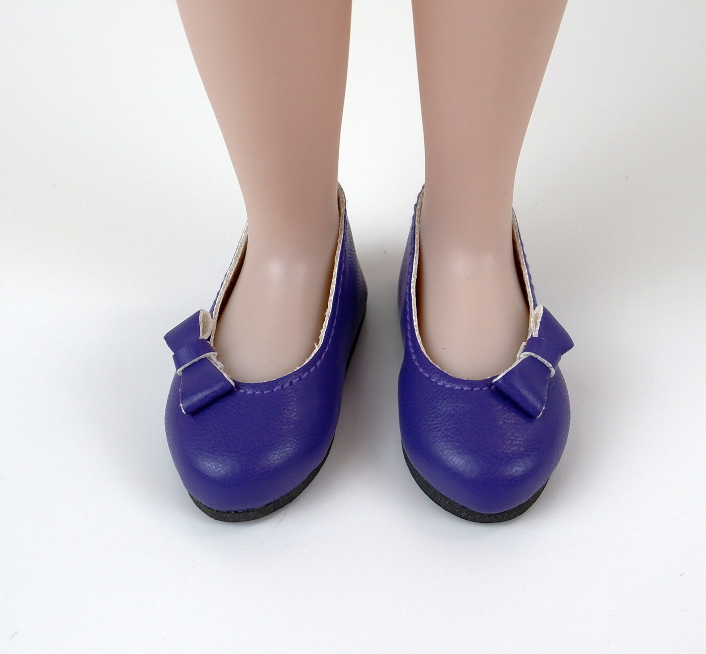 Bow Toe Ballet Flats - Dark Purple