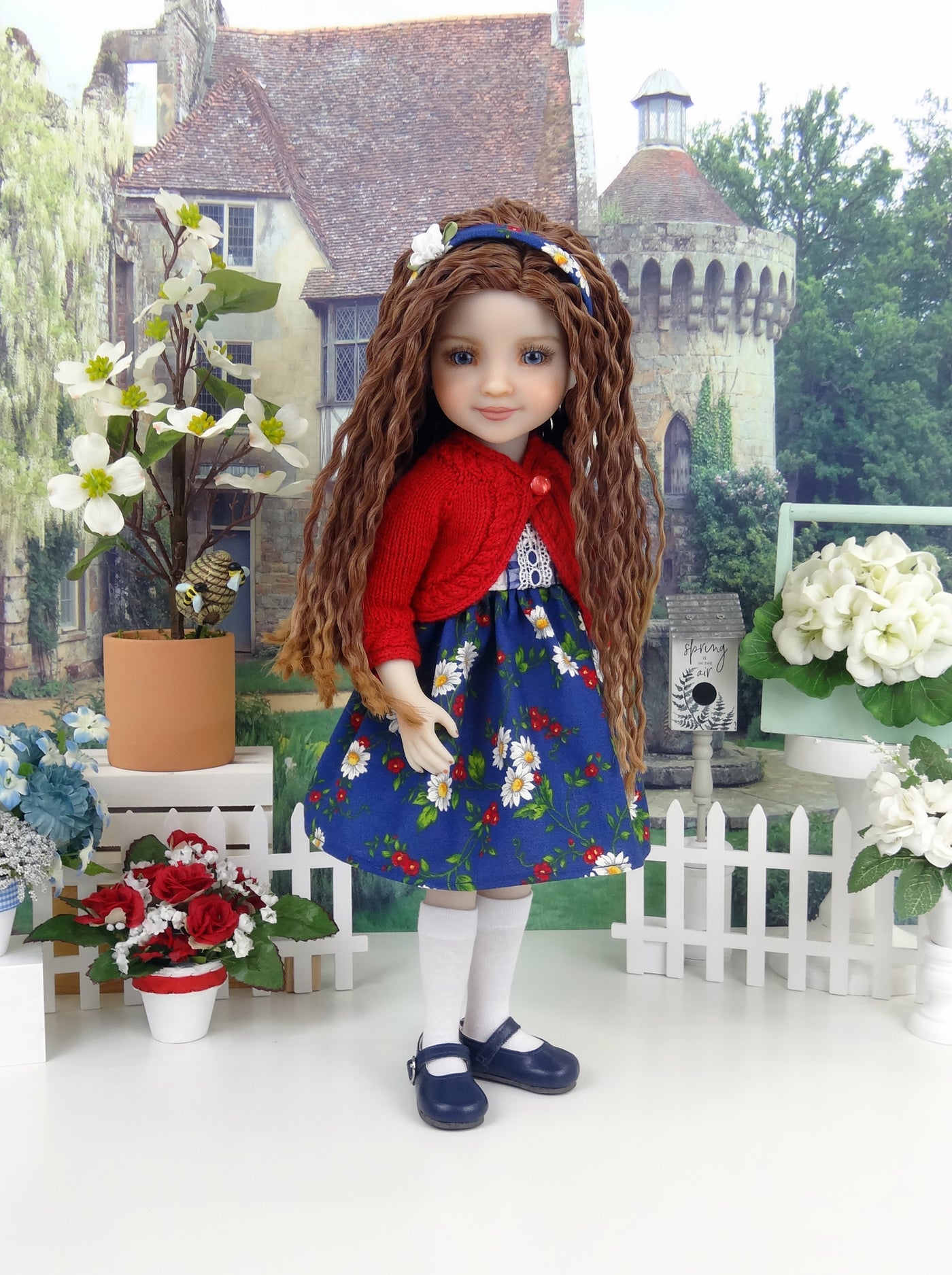 Darling Daisy - dress and sweater with shoes for Ruby Red Fashion Friends doll