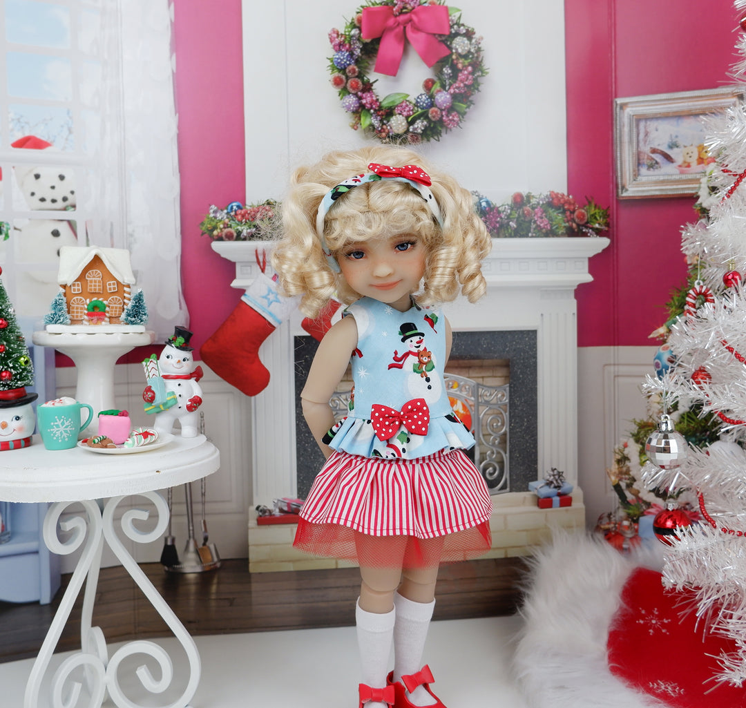 December Snowman - top & skirt with shoes for Ruby Red Fashion Friends doll