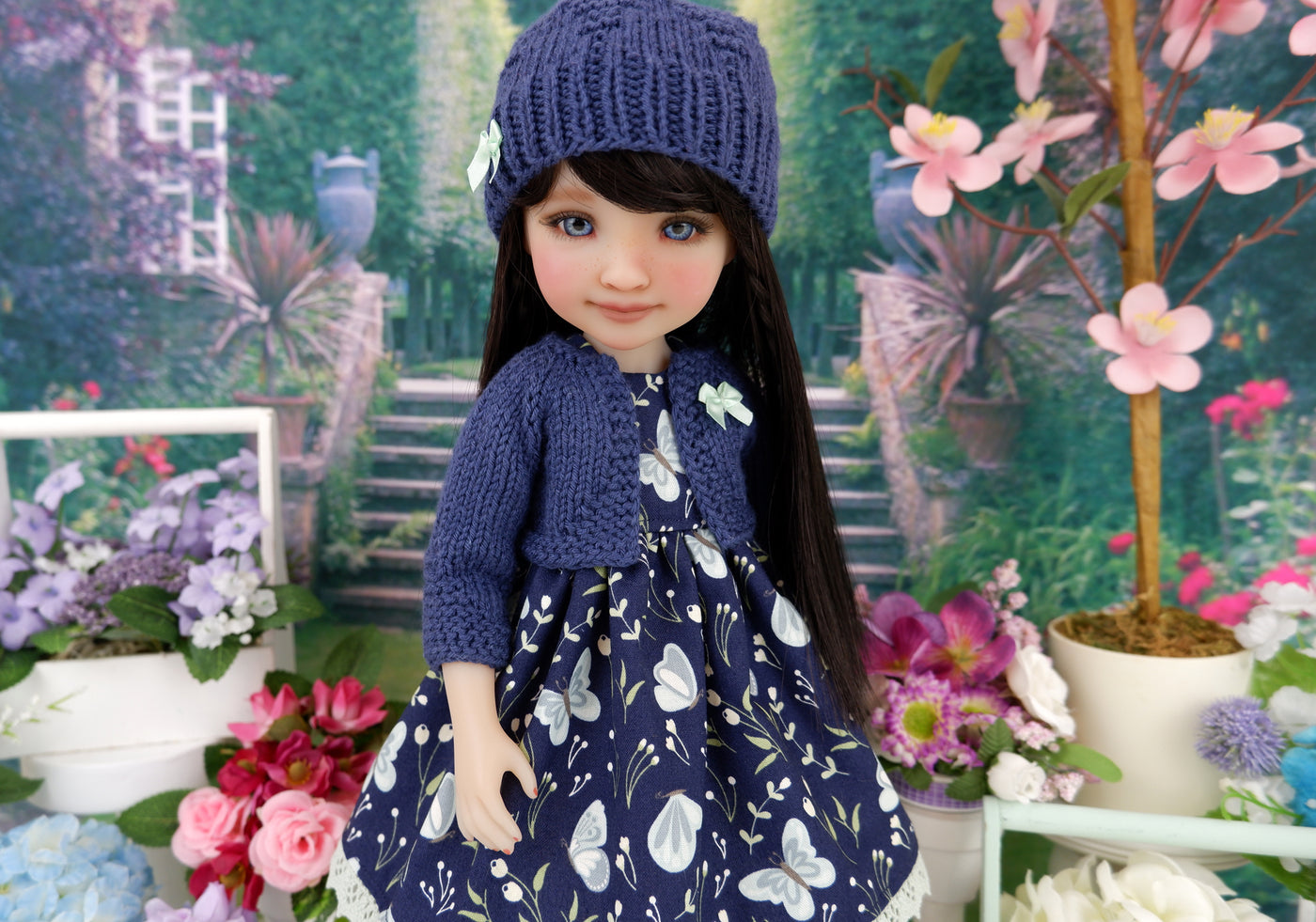 Delicate Butterfly - dress and sweater set with shoes for Ruby Red Fashion Friends doll