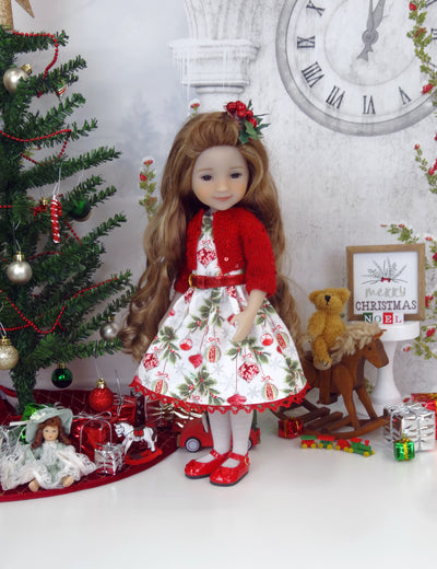 Delicate Ornaments - dress and sweater with shoes for Ruby Red Fashion Friends doll
