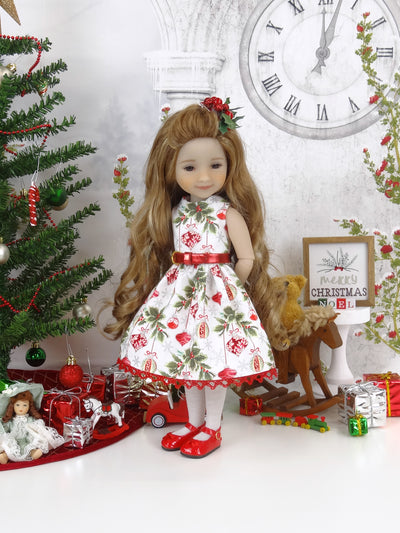 Delicate Ornaments - dress and sweater with shoes for Ruby Red Fashion Friends doll