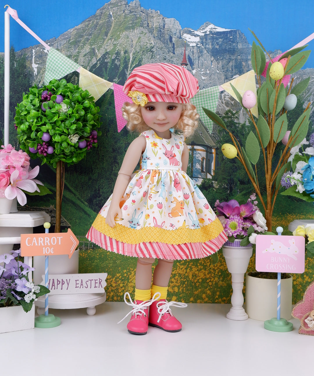 Easter Cutie - dress with boots for Ruby Red Fashion Friends doll