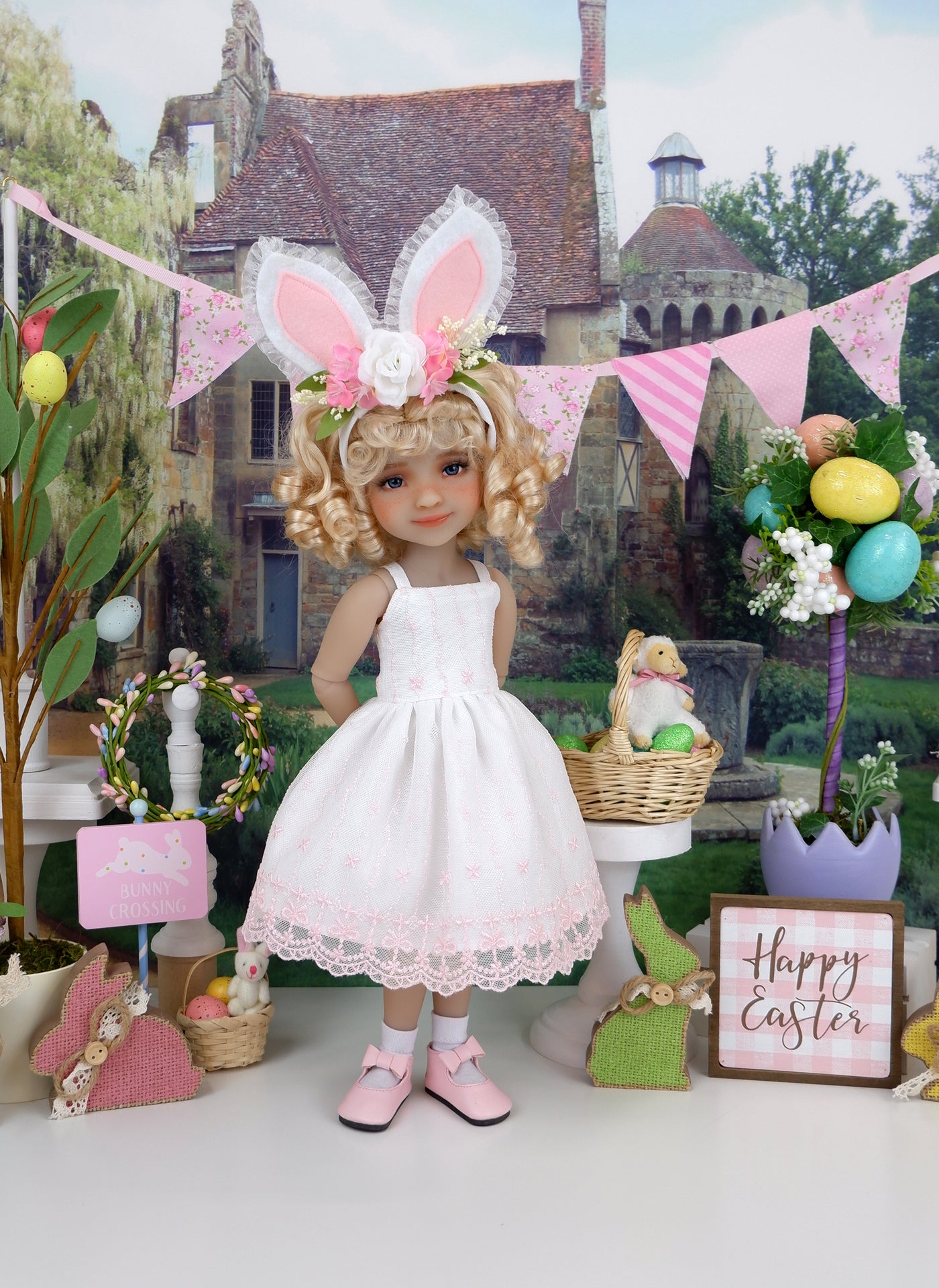 Easter Elegance - dress ensemble with shoes for Ruby Red Fashion Friends doll