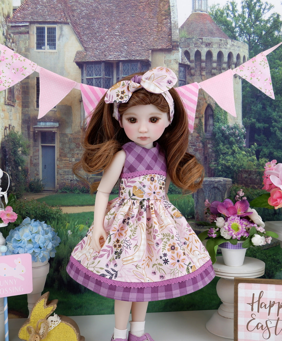 Easter Gingham - dress and shoes for Ruby Red Fashion Friends doll