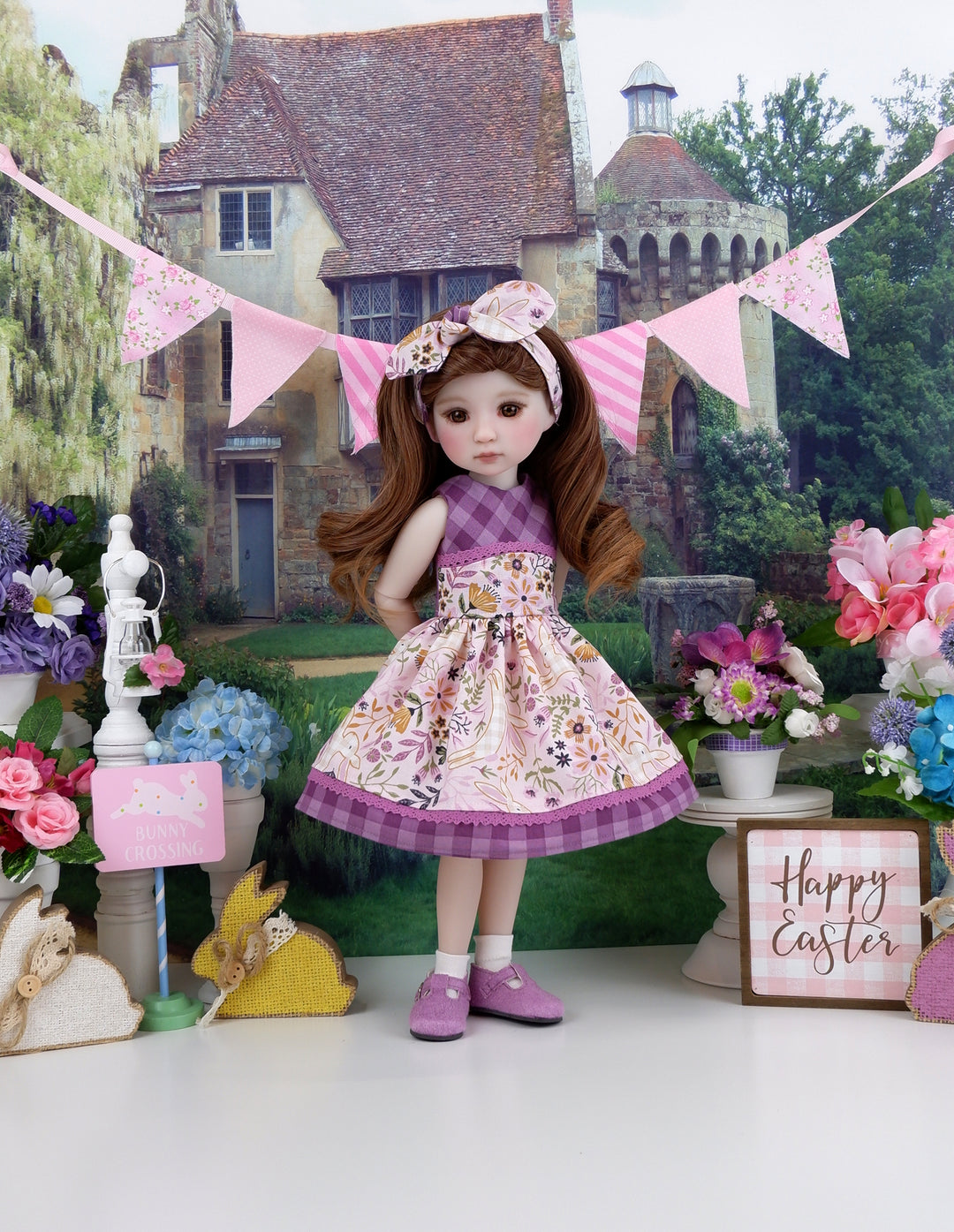 Easter Gingham - dress and shoes for Ruby Red Fashion Friends doll