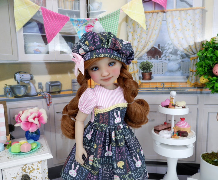Easter Greetings - dress and saddle shoes for Ruby Red Fashion Friends doll