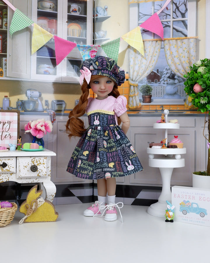 Easter Greetings - dress and saddle shoes for Ruby Red Fashion Friends doll