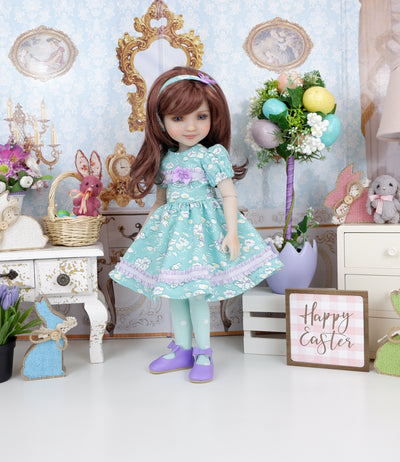 Easter Pond - dress and shoes for Ruby Red Fashion Friends doll