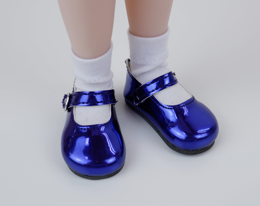 FACTORY SECONDS Simple Mary Jane Shoes - Electric Blue