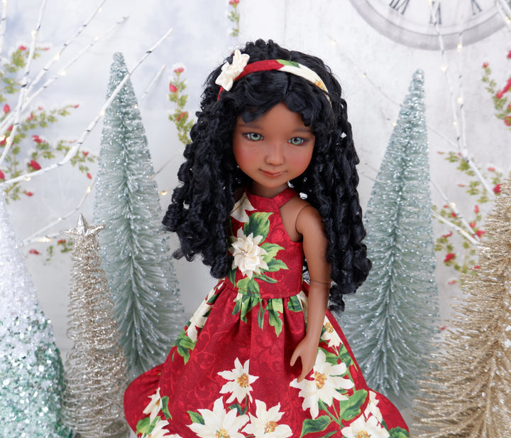 Elegant Poinsettia - dress with shoes for Ruby Red Fashion Friends doll