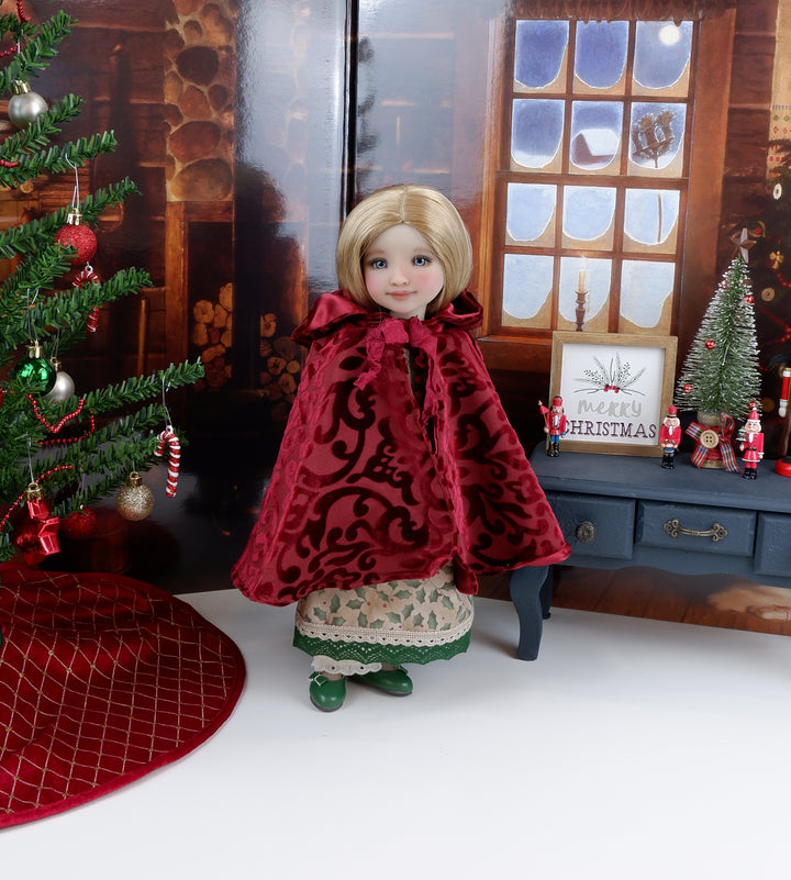 Empire Holly - dress & cloak with shoes for Ruby Red Fashion Friends doll