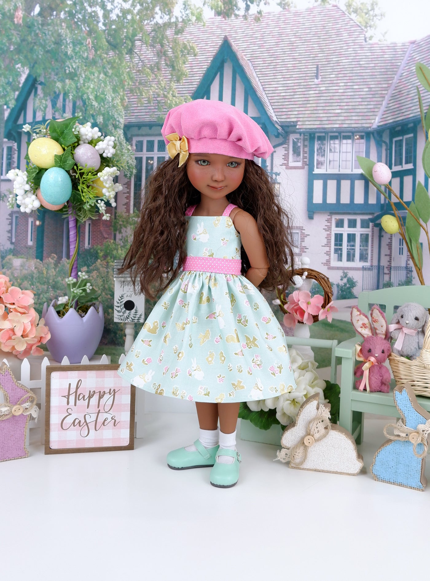 Enchanted Bunny - dress & jacket ensemble with shoes for Ruby Red Fashion Friends doll