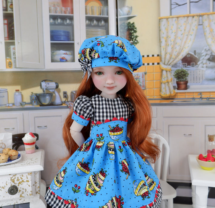 Engelbreit Cherries - dress and shoes for Ruby Red Fashion Friends doll