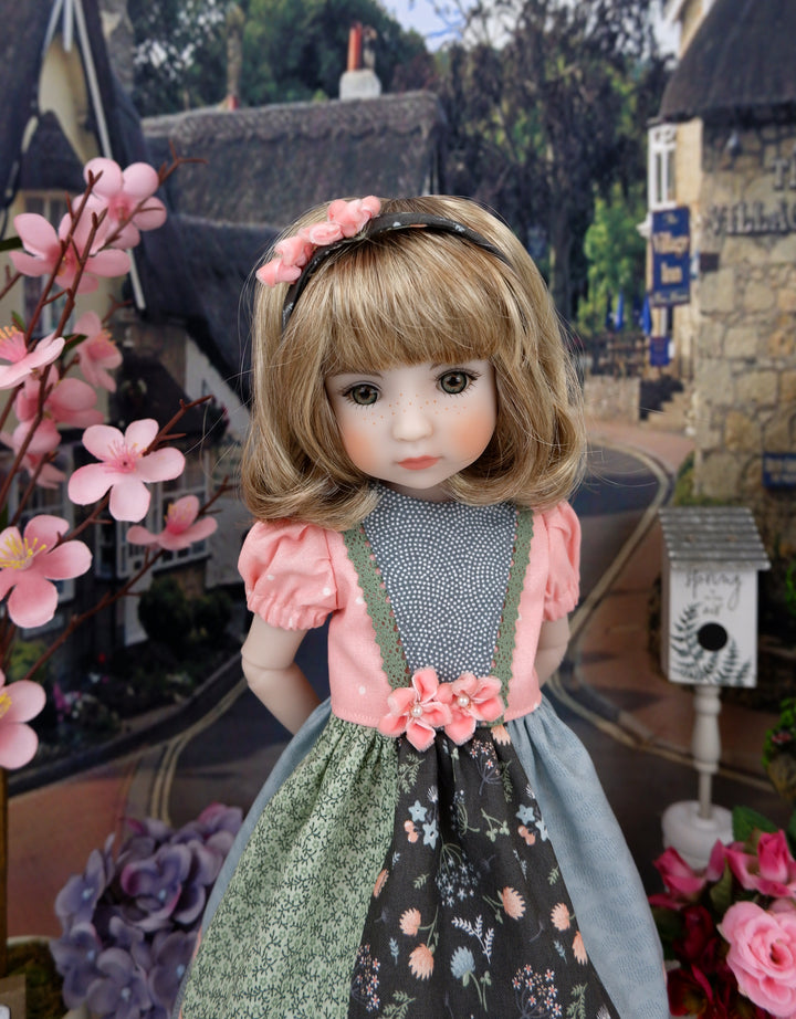 English Cottage Wishes - dress ensemble with shoes for Ruby Red Fashion Friends doll