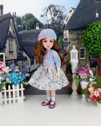 English Countryside - dress and sweater set with shoes for Ruby Red Fashion Friends doll