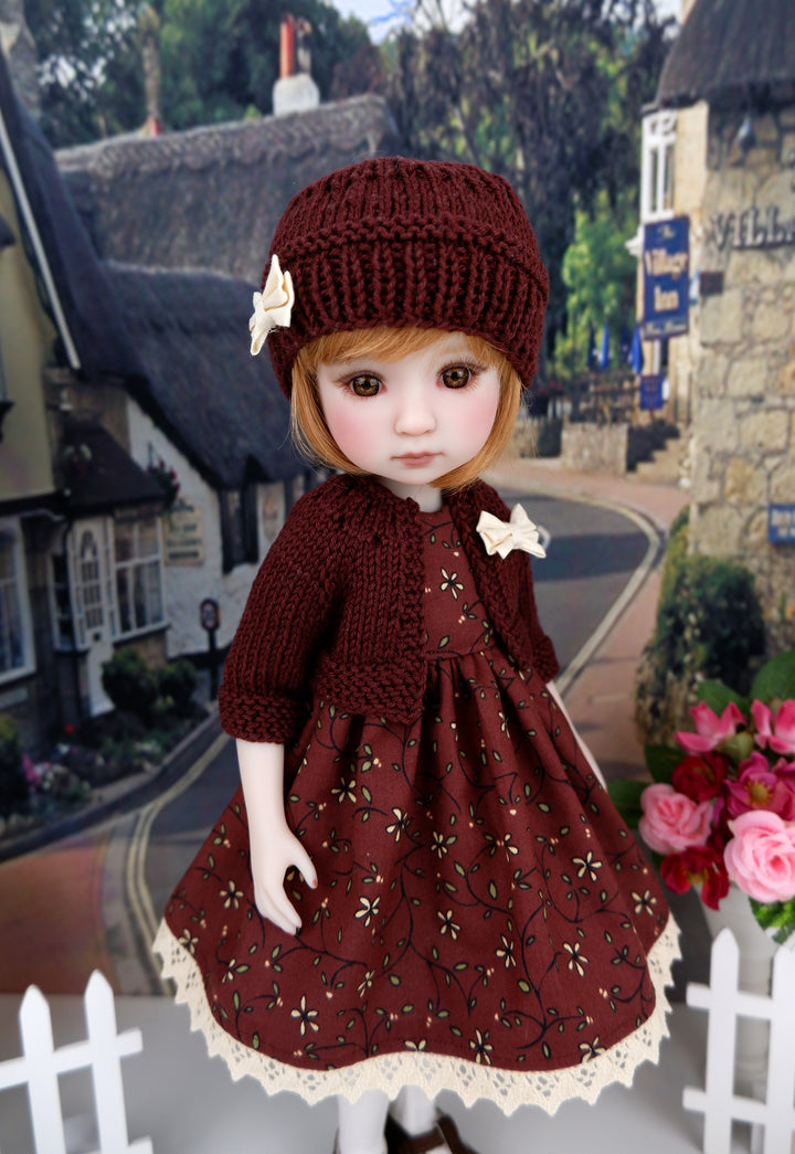 English Fall - dress and sweater set with shoes for Ruby Red Fashion Friends doll
