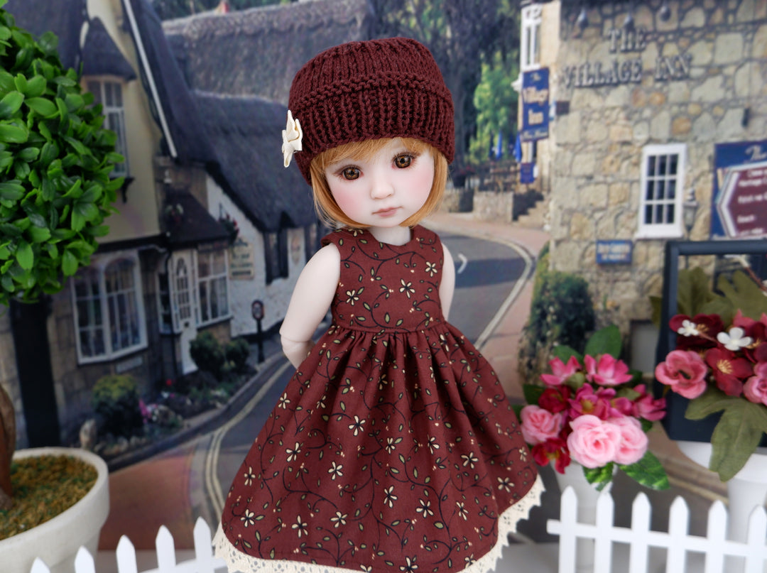 English Fall - dress and sweater set with shoes for Ruby Red Fashion Friends doll